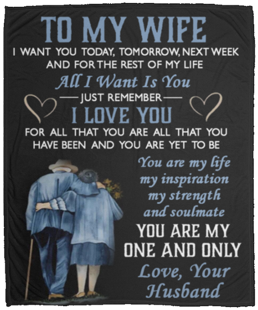 To My Wife - My Life (1) My Wife - My Life - Plush Fleece Blanket - 50x60
