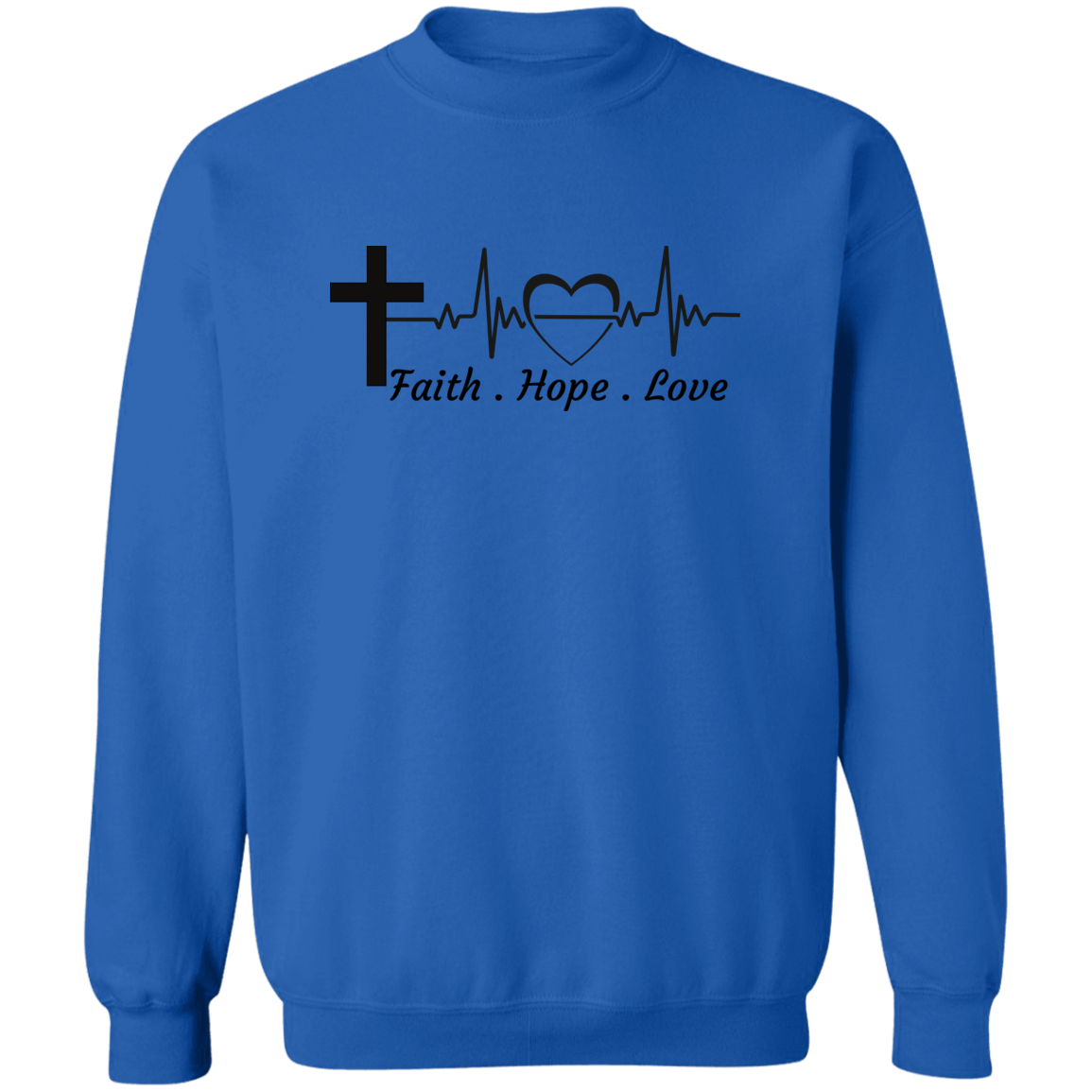 Faith Cross (2) Pullover Crewneck Sweatshirt