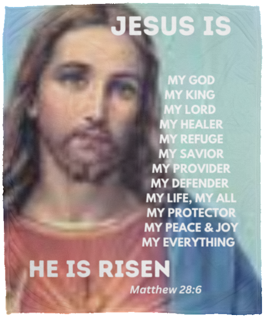 Jesus (1) Cozy Plush Fleece Blanket - 50x60