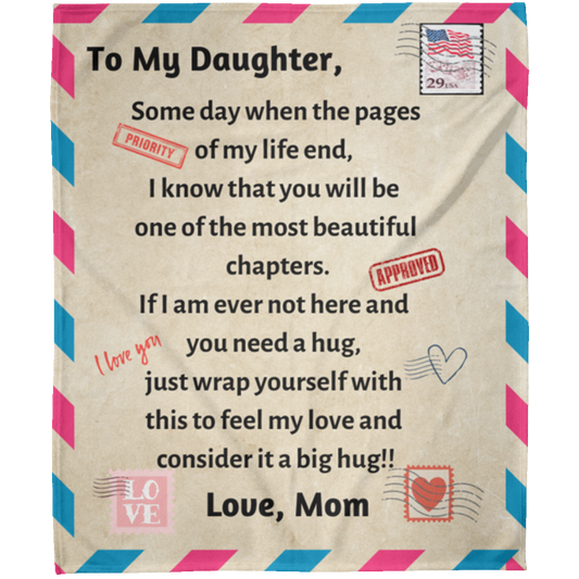 Daughter from Mom/Pages - Arctic Fleece Blanket (50x60)