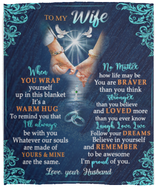 To My Wife - My Love - Cozy Fleece Blanket - 50x60