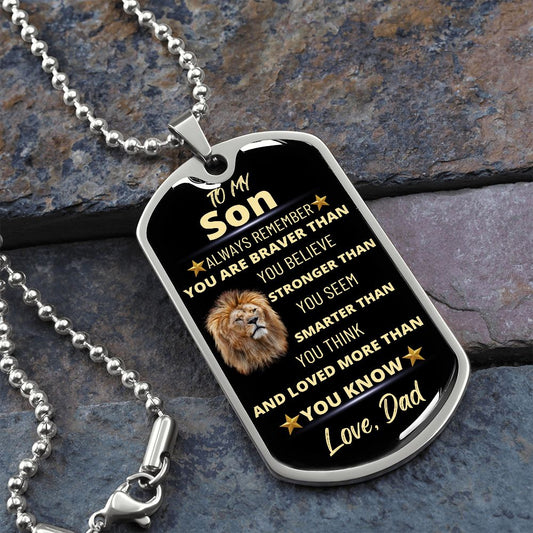 To My Son l Dog Tag