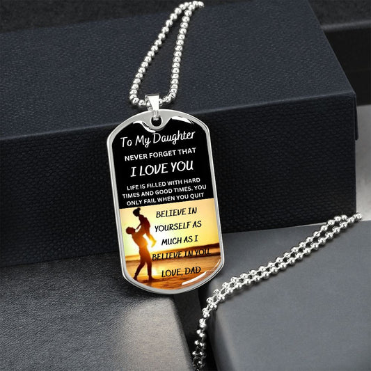 To My Daughter/Dad l Dog Tag