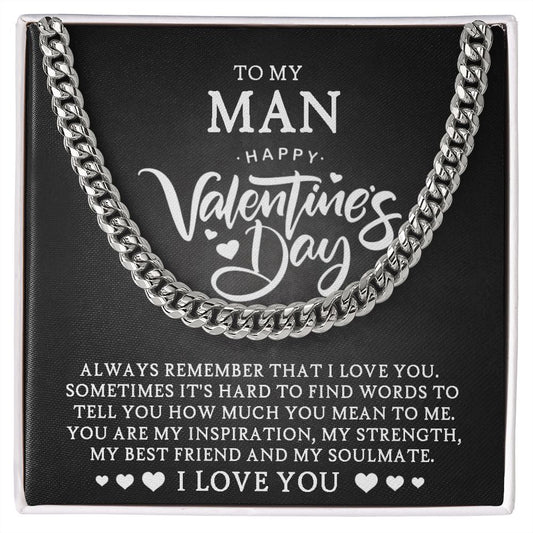 To My Man - V/Day l Cuban Link Chain