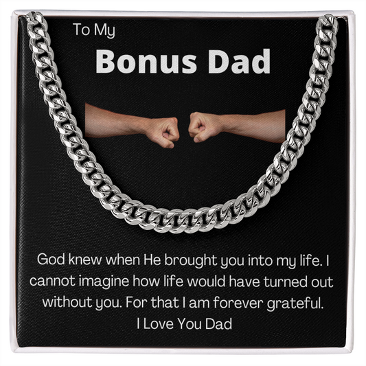 To My Bonus Dad / Cuban Link Chain