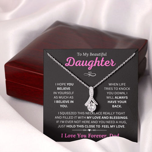Daughter - Dad Purple l Alluring Beauty Necklace