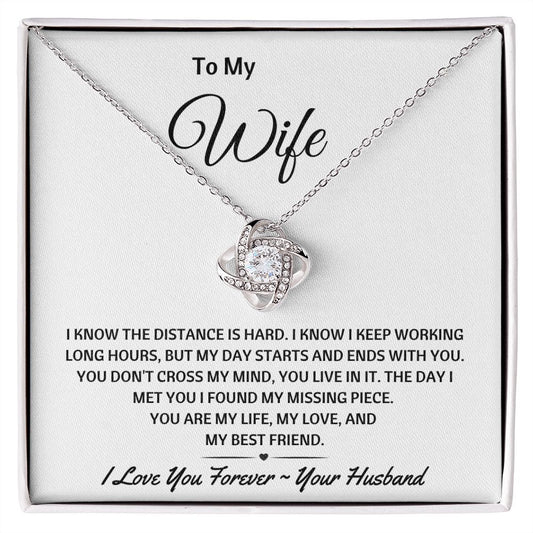 To My Wife - Start l Love Knot Necklace