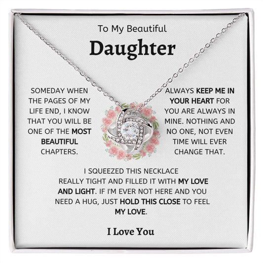 DAUGHTER WREATH l Love Knot Necklace