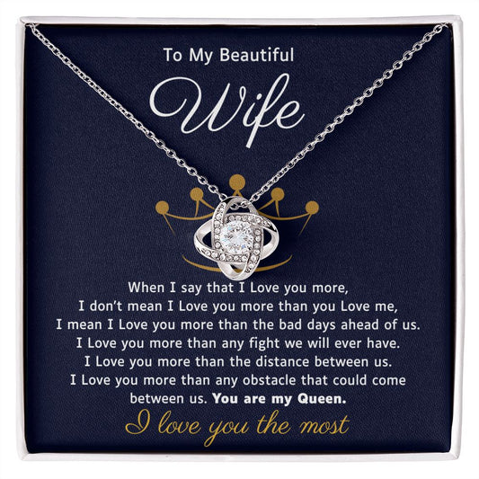 To My Wife l Love Knot Necklace