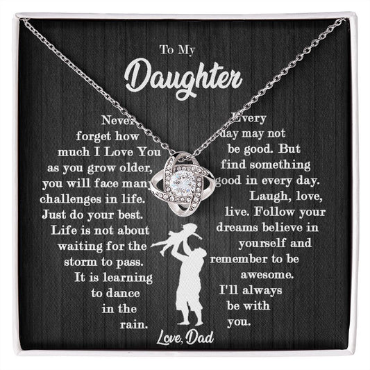 Daughter from Dad l Dreams l Love Knot Necklace