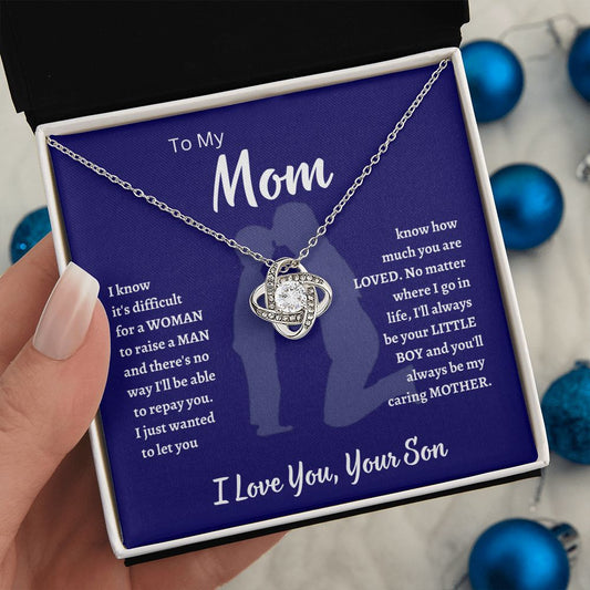 My Mom l Loved Mother - Son l Love Knot Necklace