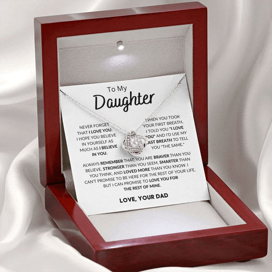 Daughter from Dad/Rest l Love Knot Necklace