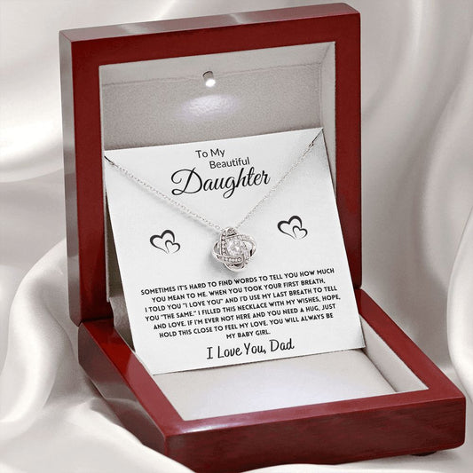 Daughter from Dad l Love Knot Necklace