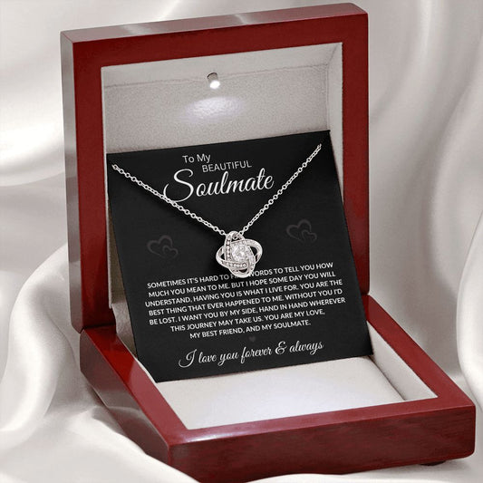 Soulmate  - My Best Friend l Love Knot Necklace