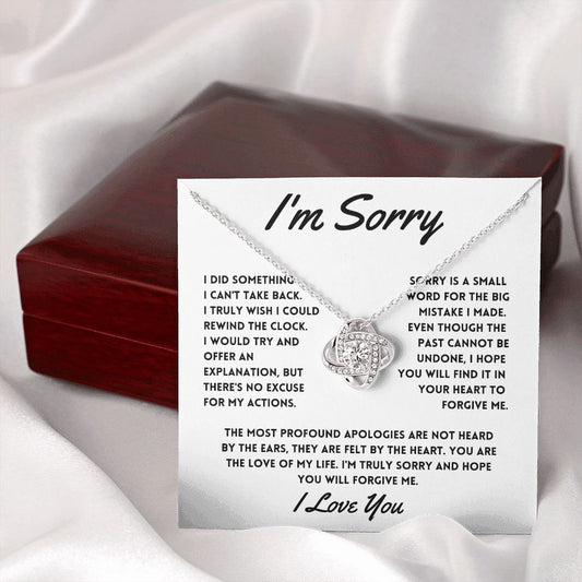 I'm Sorry - Forgive l Love Knot Necklace