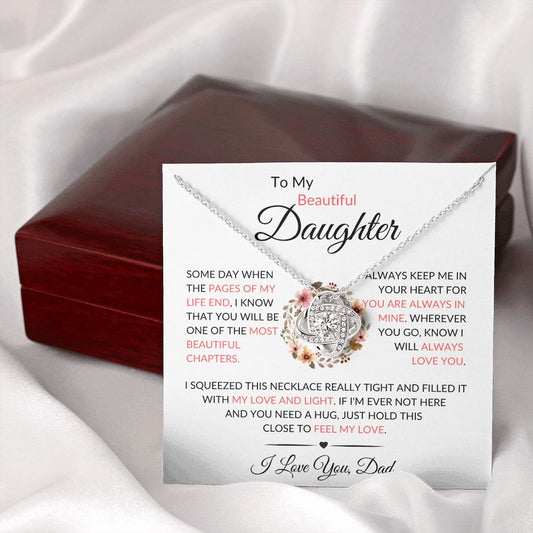 To My Daughter from Dad l Love Knot Necklace
