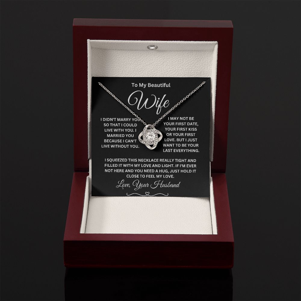 To My Wife - Married You l Love Knot Necklace