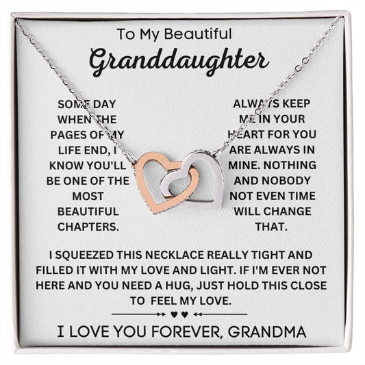 Granddaughter/Grandma l Interlocking Hearts Necklace