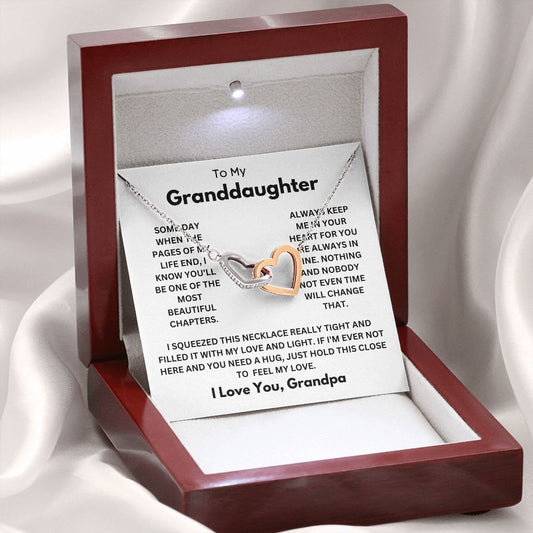 Granddaughter/Grandpa l Interlocking Hearts Necklace