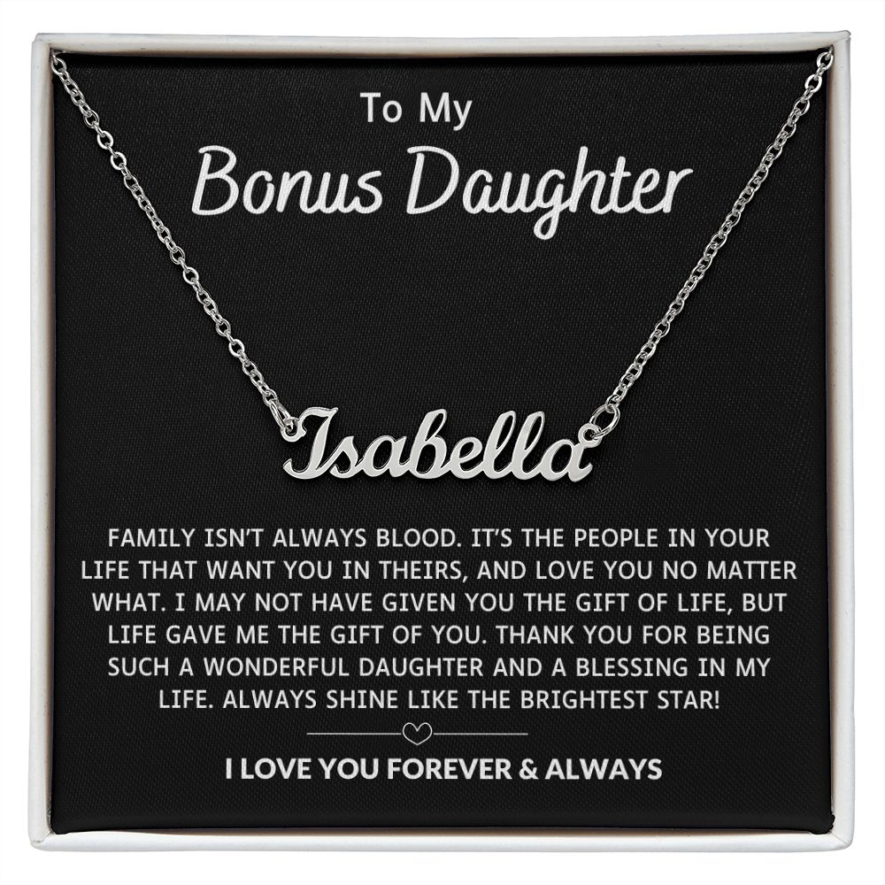 Bonus Daughter - Forever l Personalized Name Necklace