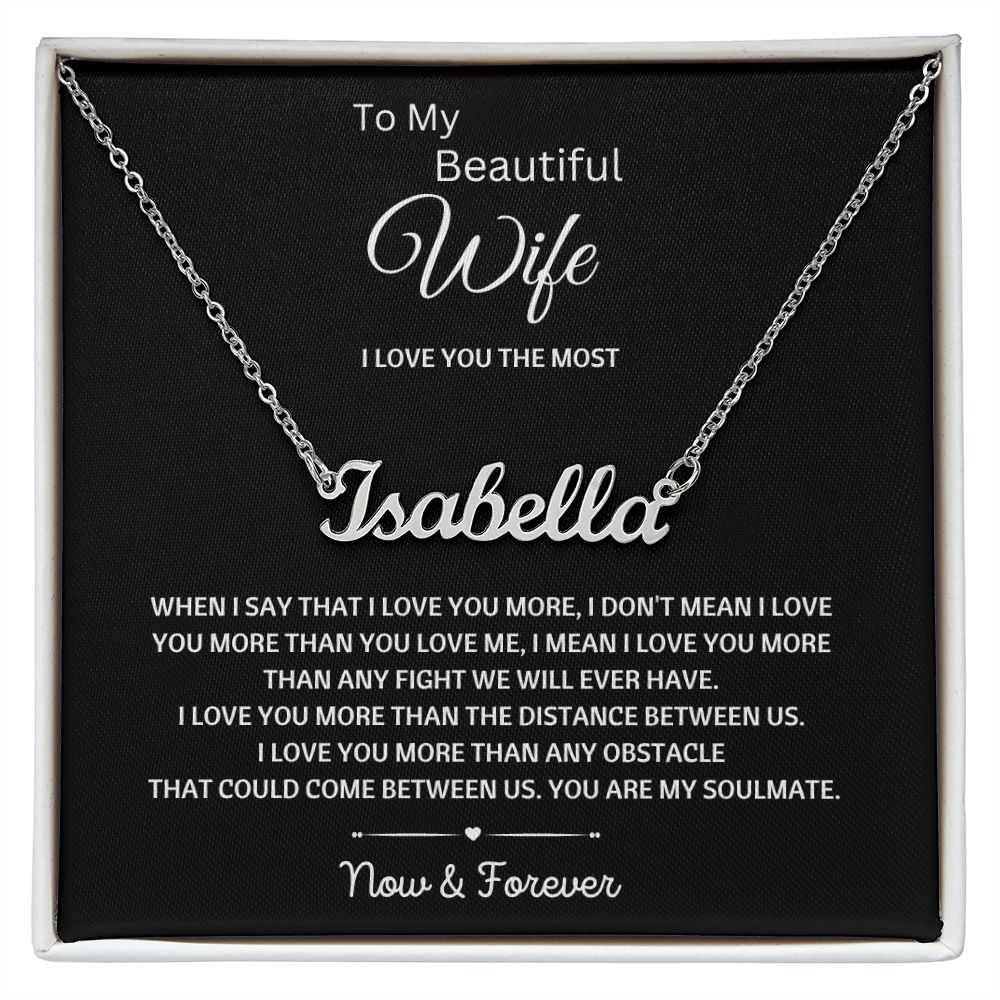 Custom/Personalized Name Necklace for Wife