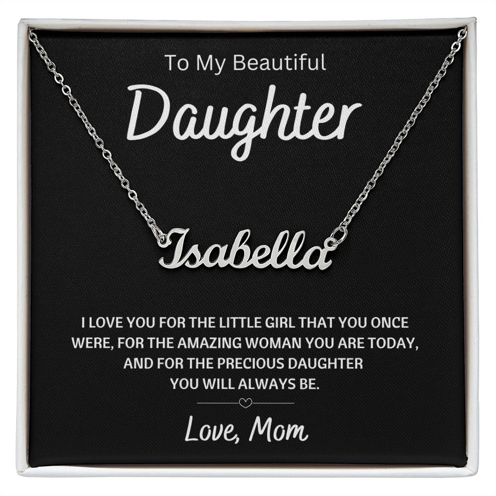 To My Daughter - Mom l Personalized Name Necklace