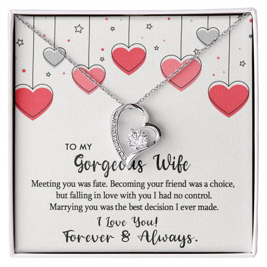 To My Gorgeous Wife l Forever Love Necklace
