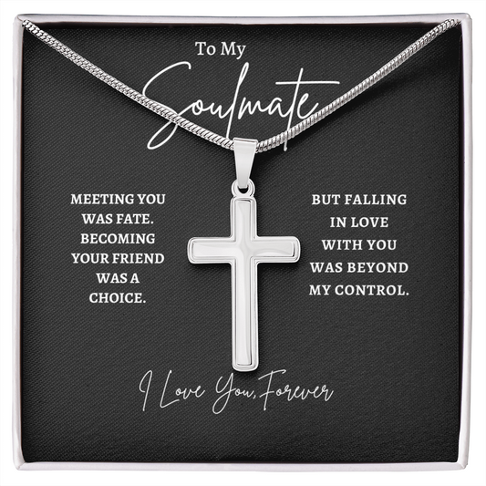To My Soulmate l Stainless Cross Necklace